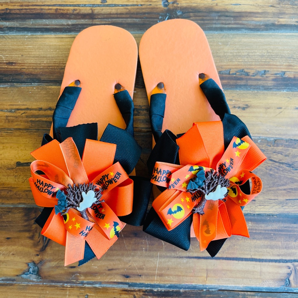 Halloween Large Bow Sandals